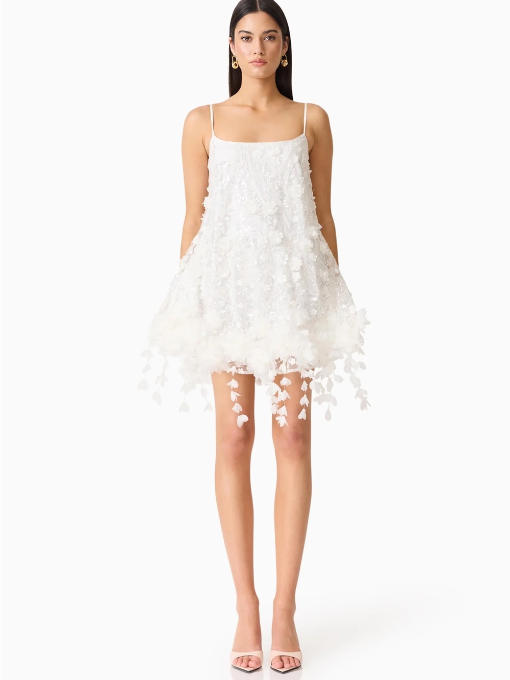 ELLIATT Rina Shift Mini Dress in White